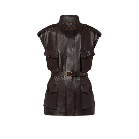 louis vuitton safari|Sleeveless Leather Safari Jacket .